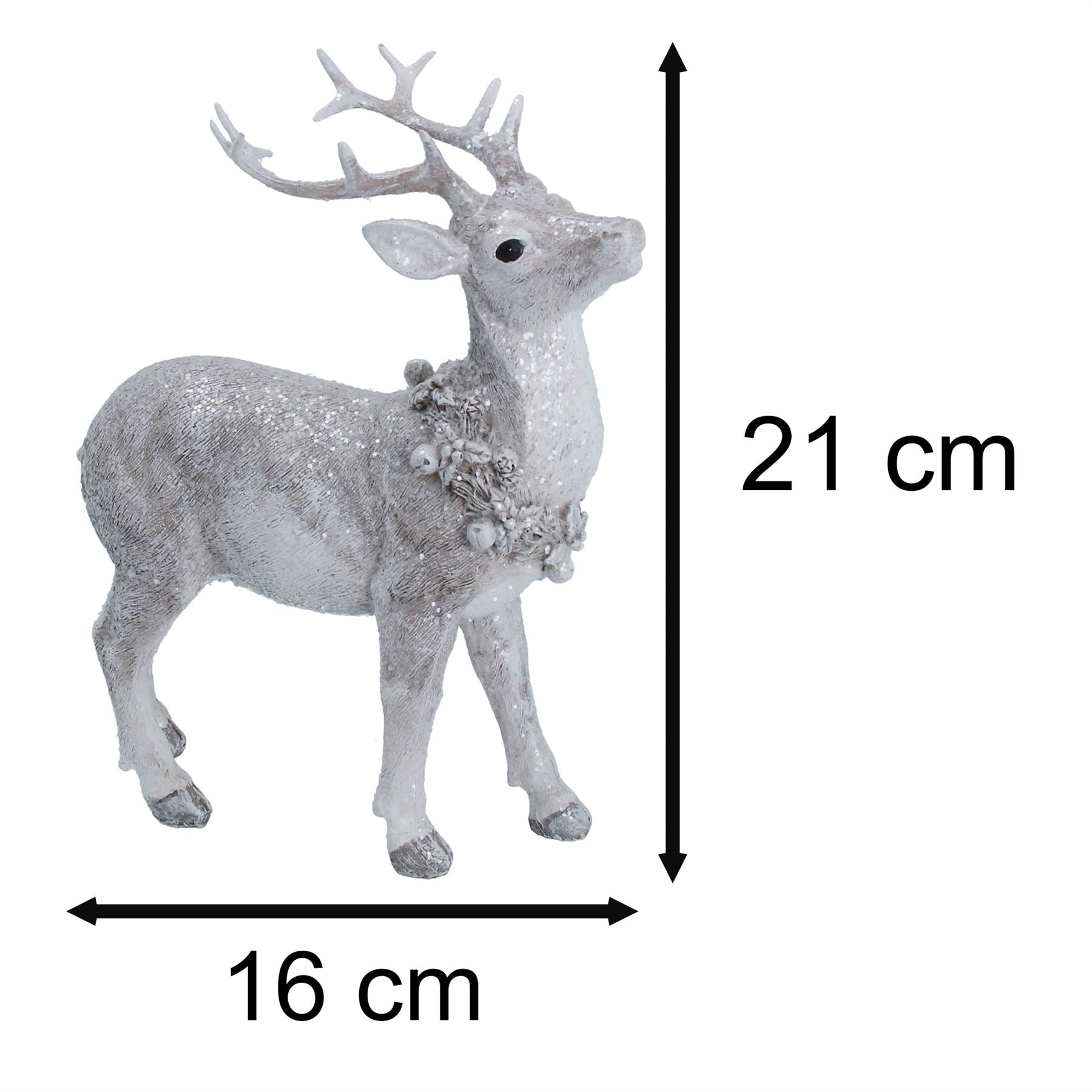 Smuk harpiksrensdyr ornament | Hjortestag figur Figur julestatue - 21 cm - Image 3