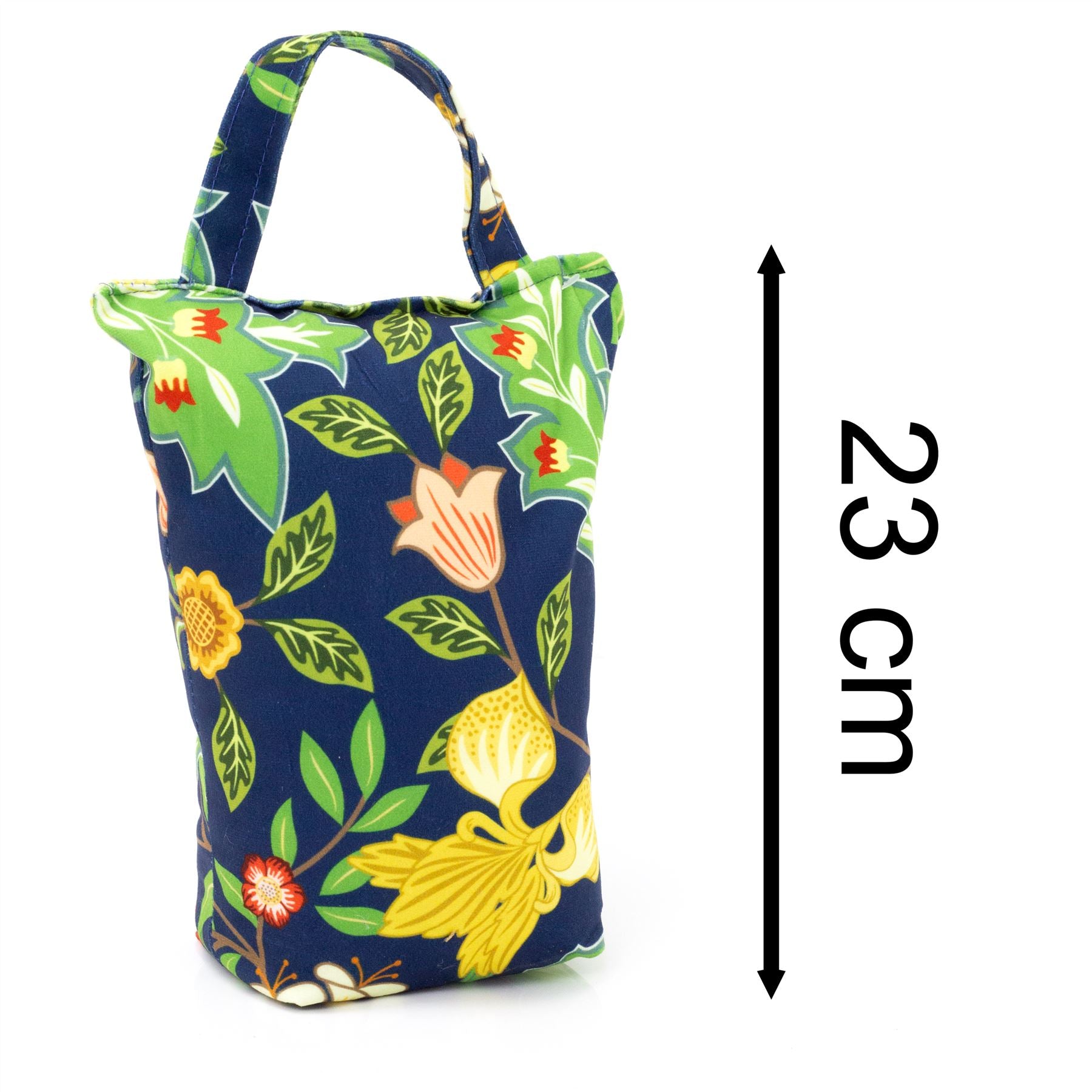 Sussex Floral Doorstop | Dekorativt stof botanisk dørstop | Rektangel blomsterdør stop med håndtag - blå Levere - Image 2