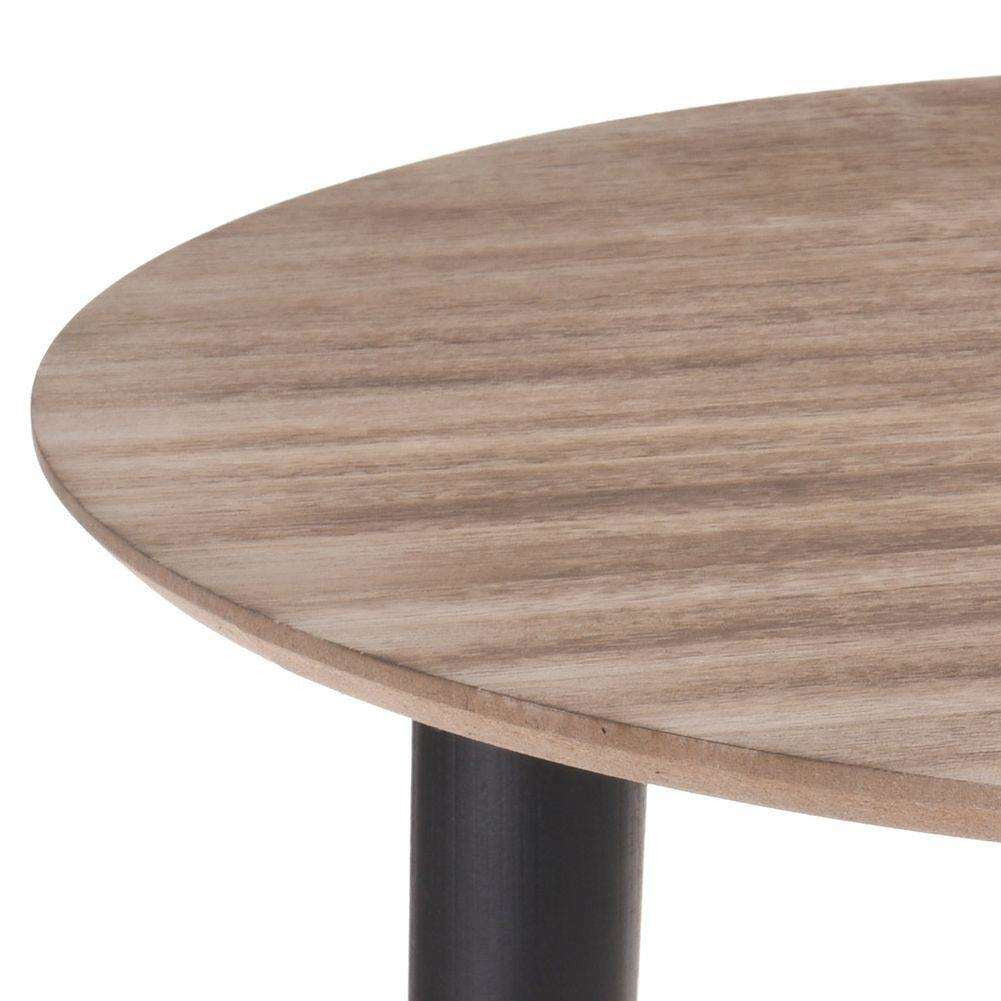 Moderne rund træpedestalbord | Sort sidebord Lejlighedsvis bord Bedside Bord | Stue slutborde - 30 cm - Image 3