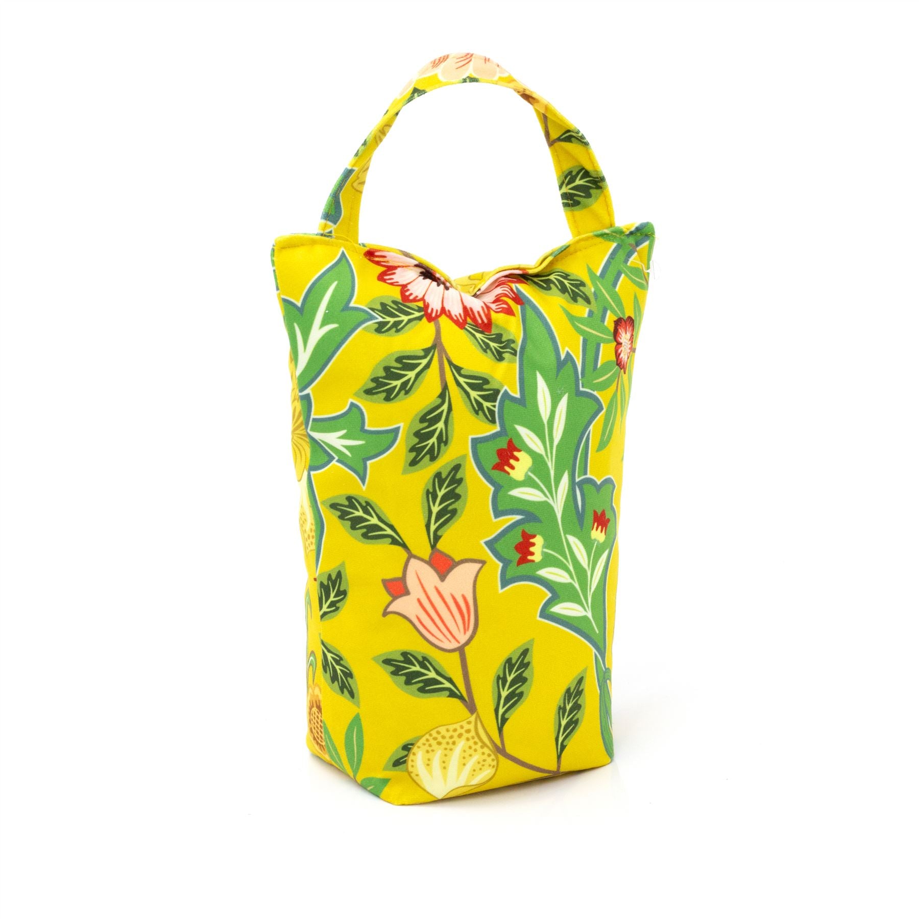 Sussex Floral Doorstop | Dekorativt stof botanisk dørstop | Rektangel blomsterdør stop med håndtag - gul - Image 3