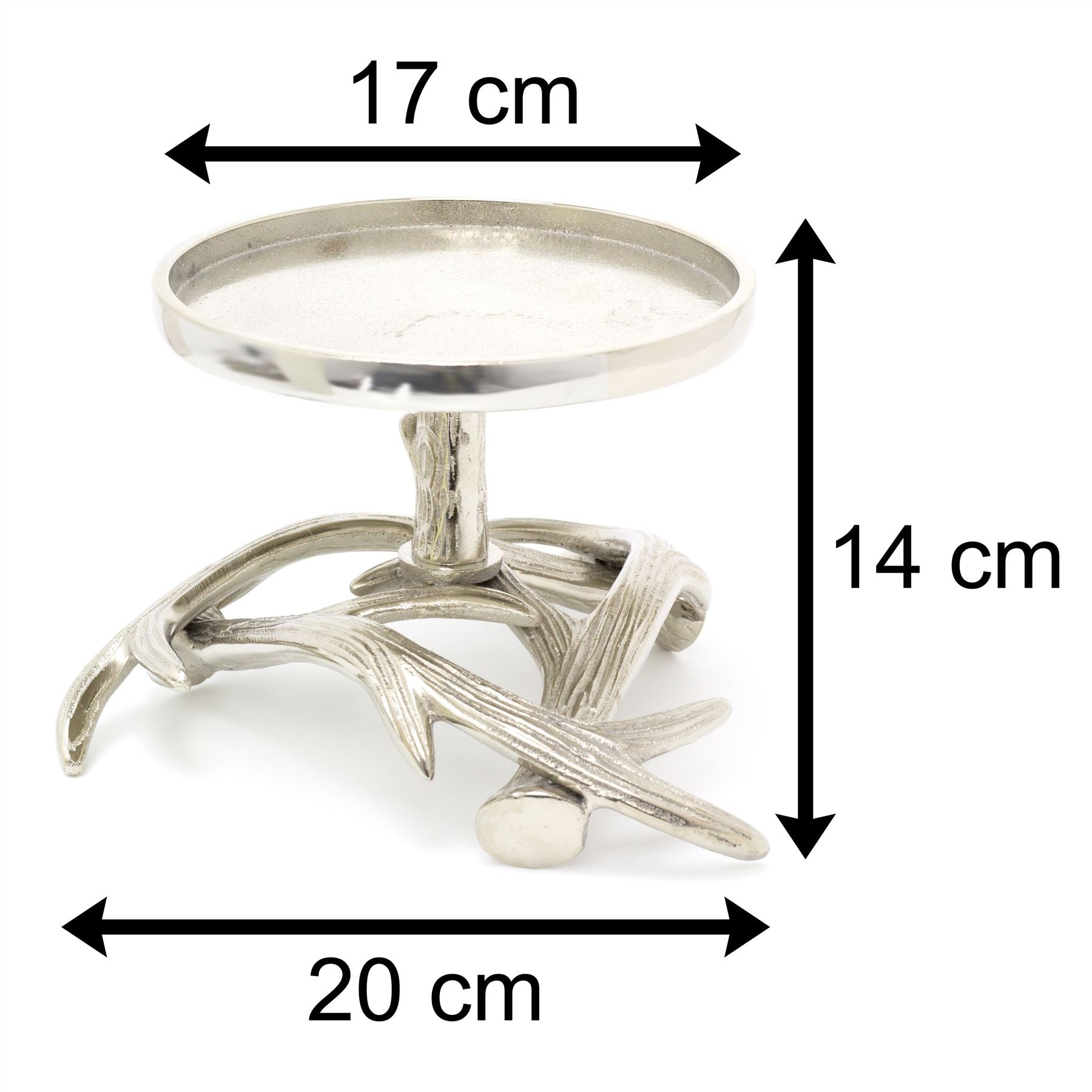 Majestætisk aluminium Stag Antler Candle Holder | Silver Metal Pillar Candlestick Decoration | Jules bryllupsbord midtpunkt - Image 2