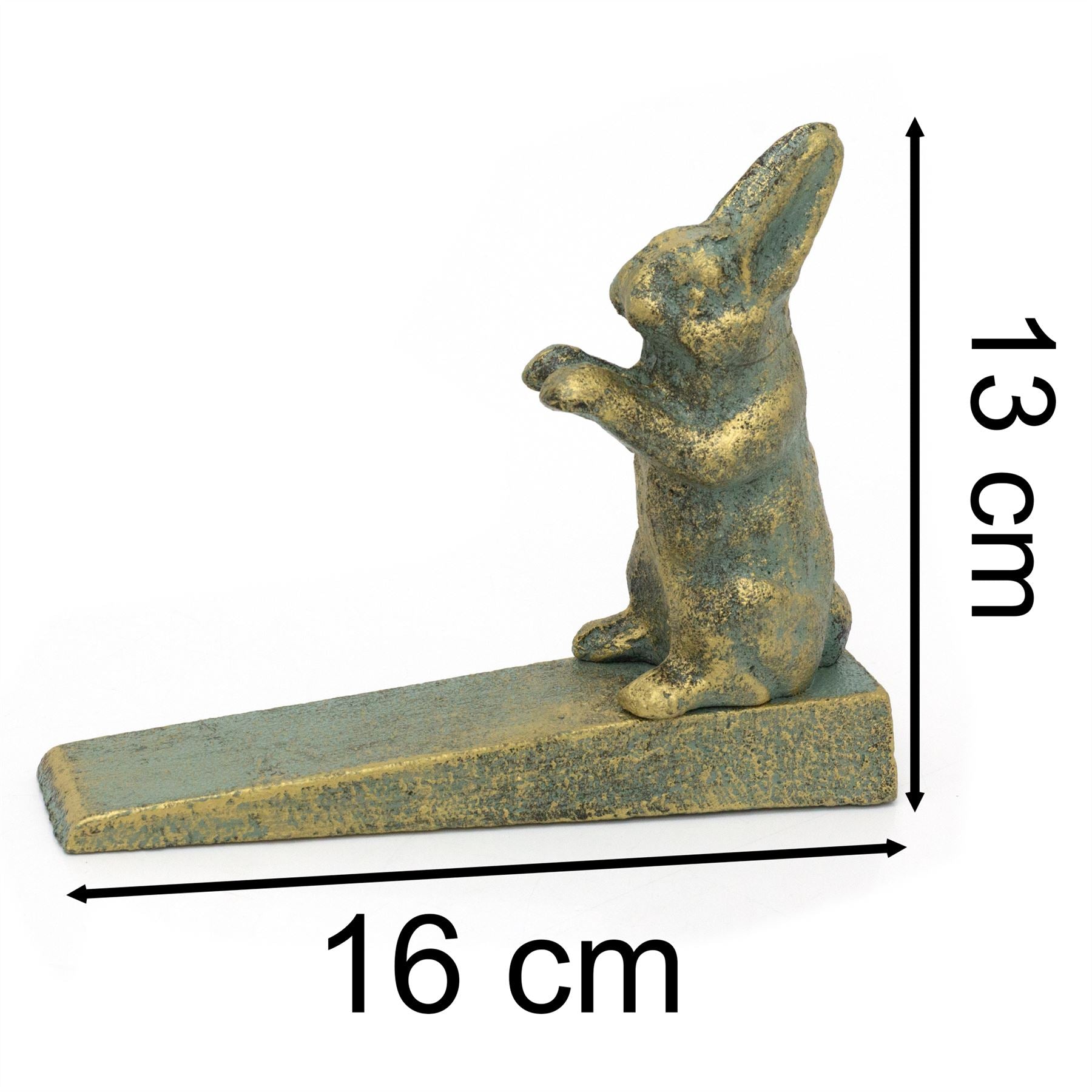 Smedejern hare -dør kil | Vintage -stil Metal Rabbit Doorstop Wedge - 16 cm - Image 3