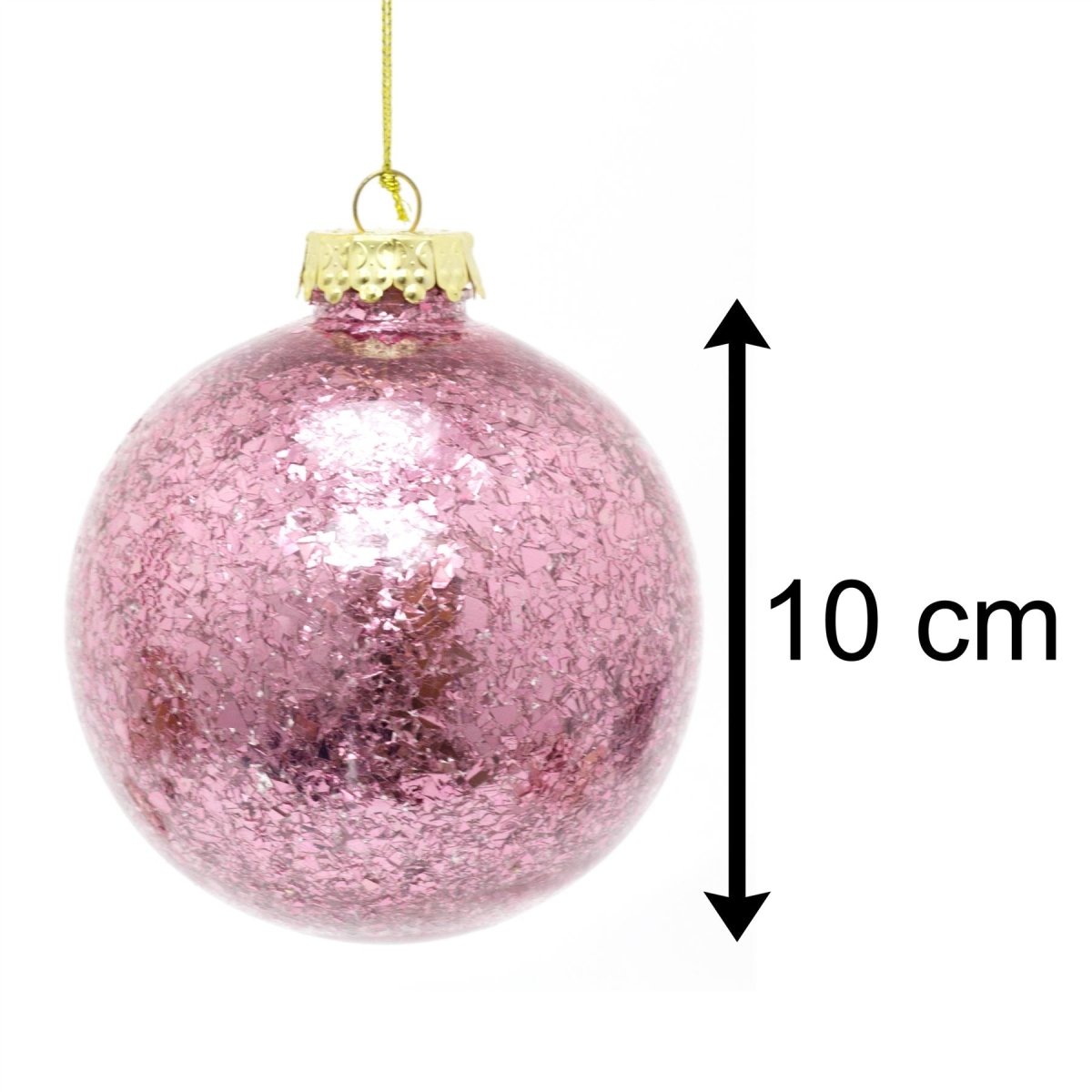Confetti Christmas Bauble 10cm | Deluxe Christmas Ball Tree Decorations | Xmas Bauble Christmas Decor - Color varierer en leveret - Image 2